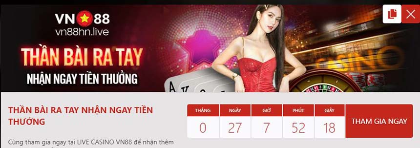 Khuyến mãi casino tại Vn88